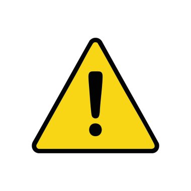 Evrensel Uyarı Sembolü. Cesur bir ünlem işaretli canlı sarı üçgen. Bu grafik kritik bir bilgiyi ya da olası bir riski işaret ediyor. Güvenlik için hayati önem taşıyor.