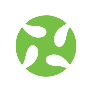 Dinamik Soyut Yeşil Dairesel Tasarım. Bu canlı kireç amblemi canlılık, büyüme ve çevre dostu yenilik kavramlarını hatırlatıyor. Bir akışkan geometrik desen birbirine bağlılığı ve.