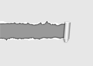 Pürüzlü beyaz kenarları ve kıvrımlı sağ tarafı olan gerçekçi yırtık kağıt efekti altında koyu gri bir katman ortaya çıkarıyor. Pankartlar, web tasarımı, dramatik ifşalar veya editoryal düzenler için idealdir. Yaratıcı ve promosyon projelerine derinlik ve doku ekler.