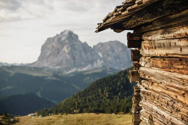 Maison Dans Contexte Des Montagnes Puissantes Tyrol Sud — Photo