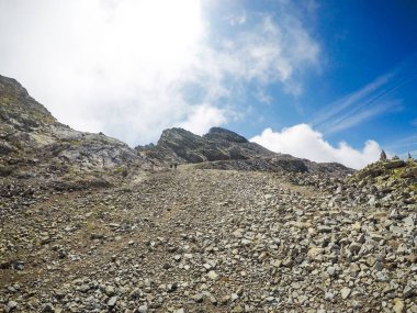 Dağlar panorama Mont Blanc ve Chamonix görüntüleyin. Fransa.