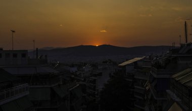 Atina güzel gün batımı