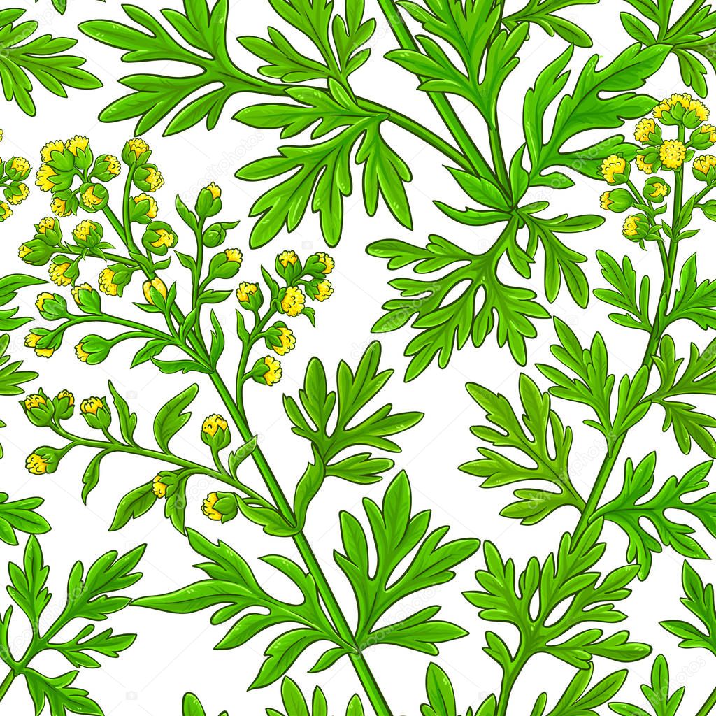 wormwood vector pattern on whte  background 