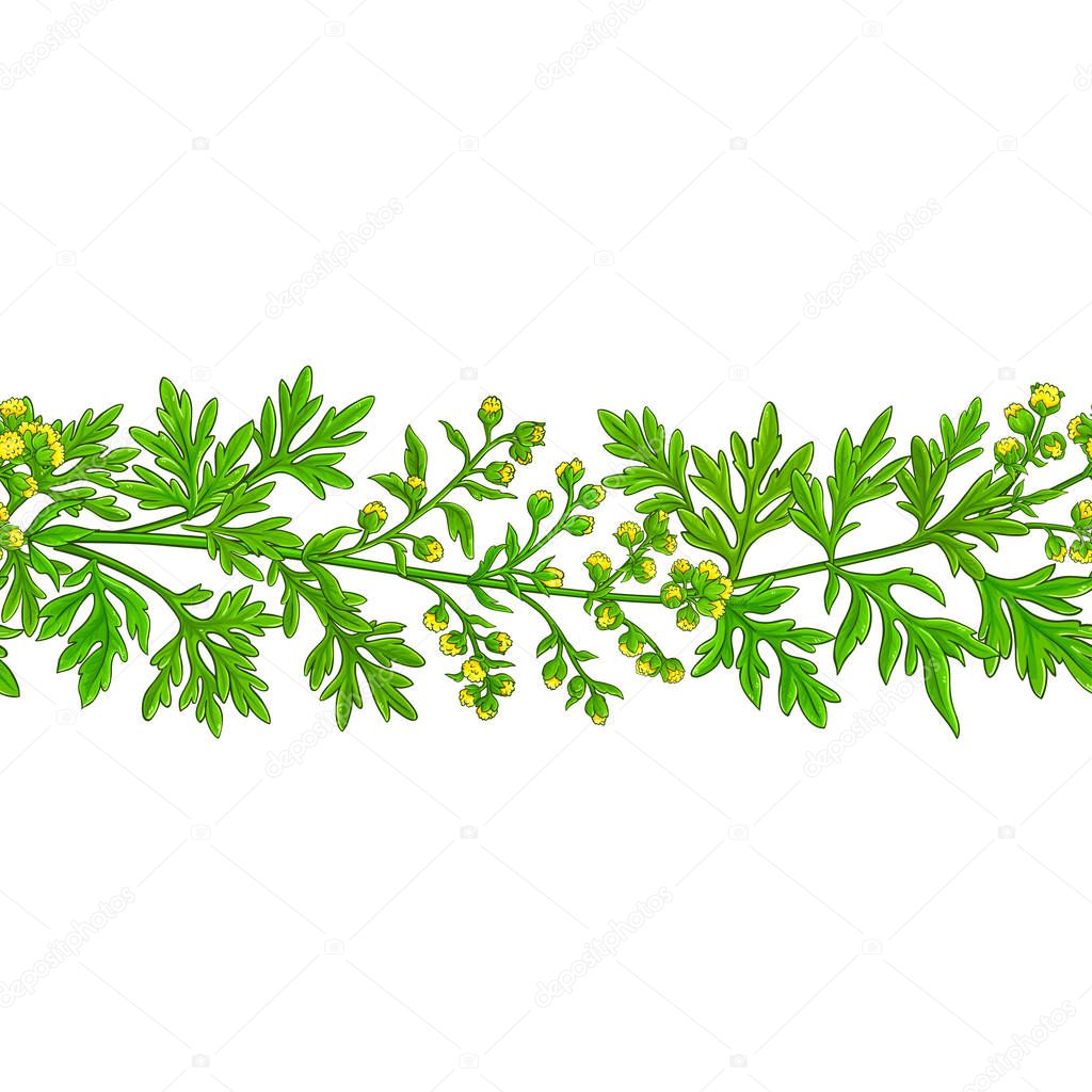 wormwood vector pattern on white background