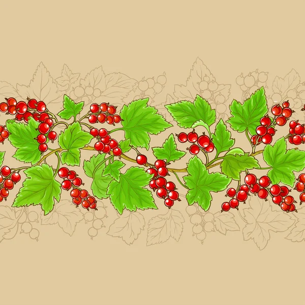 Rote Johannisbeere Muster Auf Farbigem Hintergrund — Stockvektor