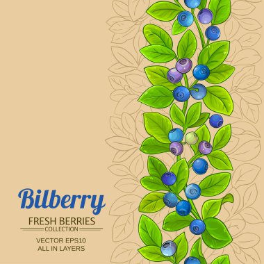 Bilberry vektör desen renk arka plan üzerinde 