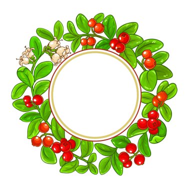 İsveç kirazı vektör çerçeve beyaz arka plan üzerinde