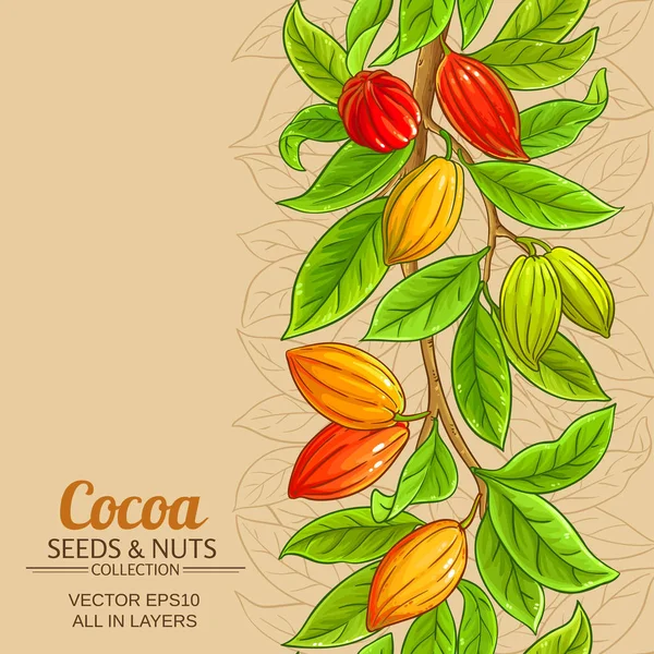 Barvu Pozadí Vzorek Kakaové Vektor — Stockový vektor