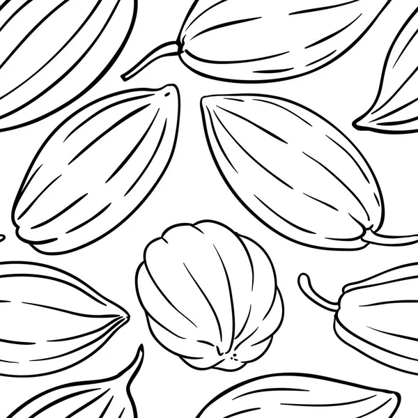 Cocoa Vector Pattern White Background — Stock Vector