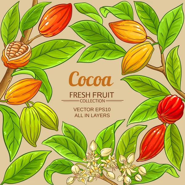 Cocoa vector frame — Stock Vector