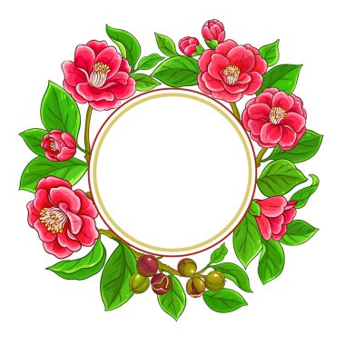 Camellia vektör çerçeve