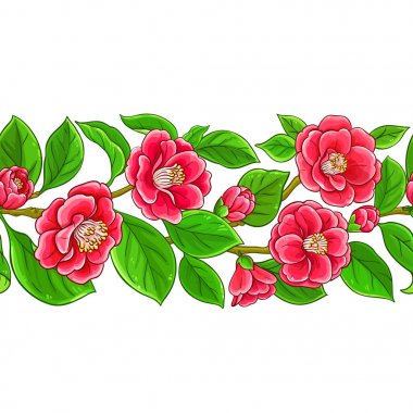 Camellia vektör desen