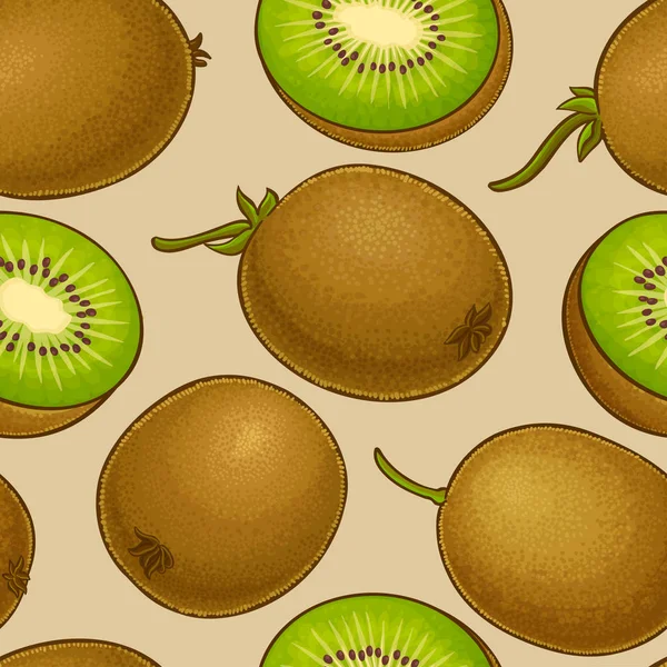 Padrão vetor kiwi — Vetor de Stock