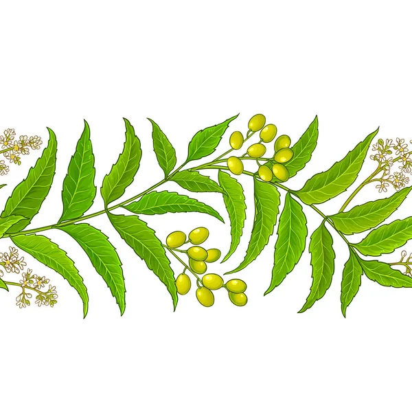 Patrón de vectores de neem — Archivo Imágenes Vectoriales