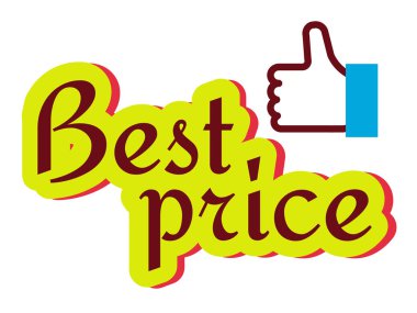 En iyi fiyat etiket, düz vektör çizim grafik ve web tasarımı için