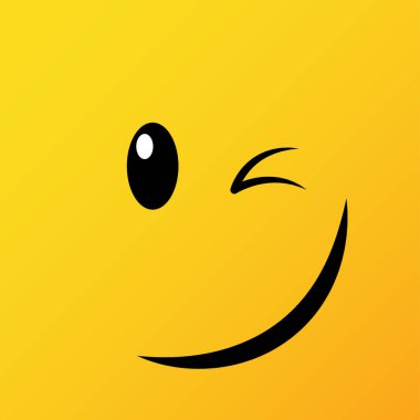Sarı ifadeleri ve emojis. Vektör çizim içinde düz stil yakın çekim