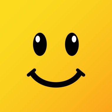 Sarı ifadeleri ve emojis. Vektör çizim içinde düz stil yakın çekim