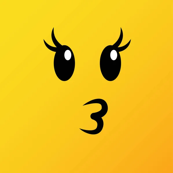 Желтые Смайлики Смайлики Векторная Иллюстрация Плоском Стиле Крупным Планом — стоковый вектор