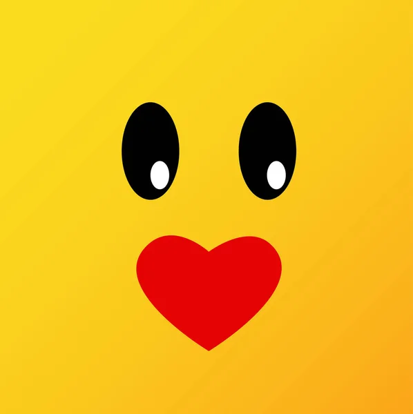 Yellow Emoticons Emojis Vector Illustration Flat Style Close — Stock Vector