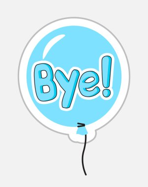 Hoşça kal etiket retro tarzı. Beyaz arka plan üzerinde izole vektör çizim