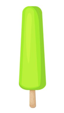 Beyaz arka plan, düz vektör çizim rengi dondurma