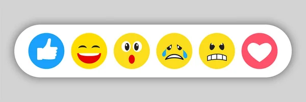 Set Emoticon Kuning Dan Emoji Ilustrasi Vektor - Stok Vektor