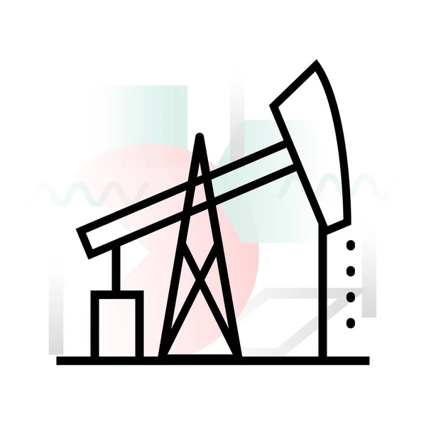 Concept Icon Oil Gas Production Abstract Background Modern Thin Line — Stock Vector