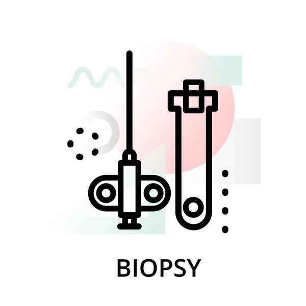 Moderna Platt Redigerbara Linje Design Vektorillustration Begreppet Biopsi Ikonen Abstrakt — Stock vektor