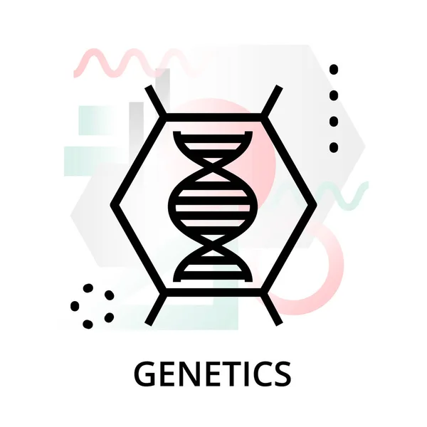 Moderna Platt Redigerbara Linje Design Vektorillustration Begreppet Genetik Ikonen Abstrakt — Stock vektor