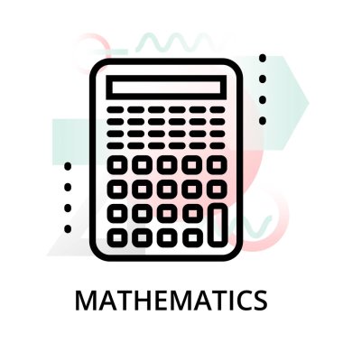 Arka plan bilim simgeleri matematik kavram simgesini ayarla, grafik ve web tasarım, çağdaş düzenlenebilir çizgi vektör çizim için