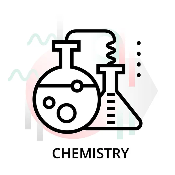 Иконка Понятия Химии Абстрактном Фоне Набора Научных Иконок Графического Веб — стоковый вектор