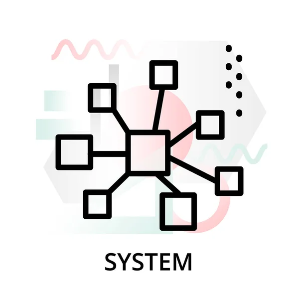 Icône Concept Système Sur Fond Abstrait Partir Icônes Scientifiques Pour — Image vectorielle
