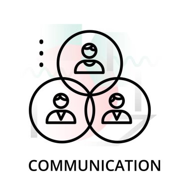 Çağdaş düzenlenebilir çizgi vektör çizim, grafik, grafik ve web tasarım için arka plan simgesine iletişim