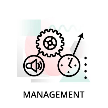 Çağdaş düzenlenebilir çizgi vektör çizim, grafik, grafik ve web tasarım için arka plan Yönetimi simgesini
