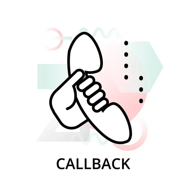 Moderna Redigerbara Linje Vektorillustration Callback Ikonen Abstrakt Bakgrund För Grafik — Stock vektor