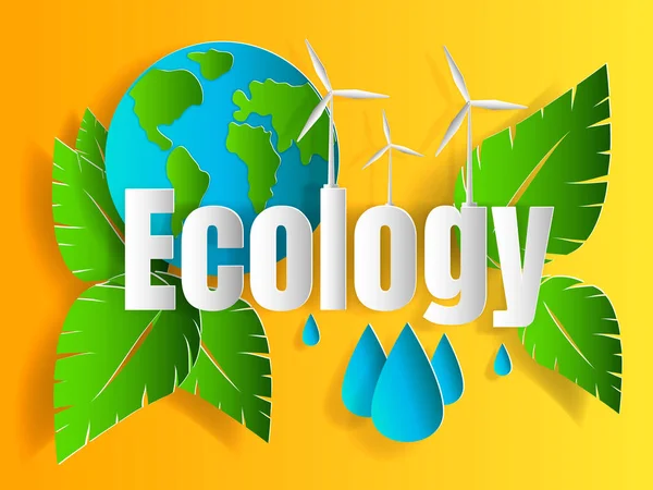 Concept of ecology problem with word — Stock Vector