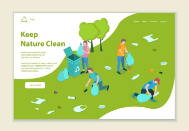 Doğayı temiz tutma kavramı, web sitesi şablonu