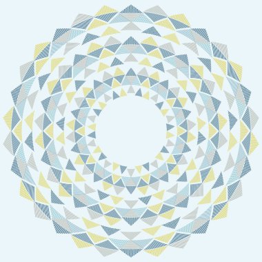 Üçgen Geometrik Dairesel Desen Vektörü