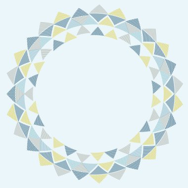 Üçgen Geometrik Dairesel Desen Vektörü