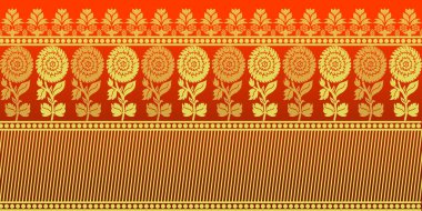 güzel grafik sari tasarımı ve bu sari tasarımı Hint stili ki bu tekstil moda endüstrisi için ve duvar kağıdı arkaplanı olarak kullanılabilir ve web sitesi bg bu stil Hindistan kökenlidir 