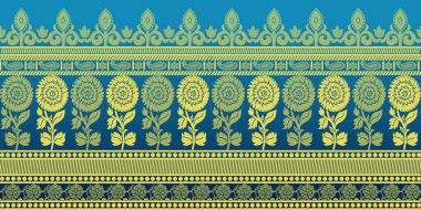 güzel grafik sari tasarımı ve bu sari tasarımı Hint stili ki bu tekstil moda endüstrisi için ve duvar kağıdı arkaplanı olarak kullanılabilir ve web sitesi bg bu stil Hindistan kökenlidir 