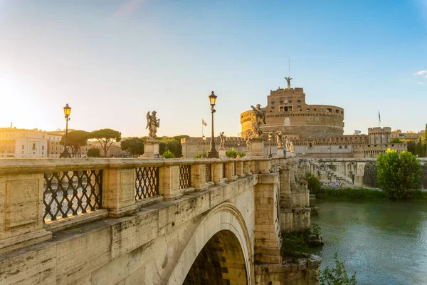 Castel Sant Angelo Sommaren Rom Italien Utsikt Över Castel Sant — Stockfoto