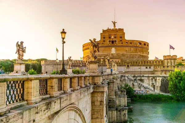 Castel Sant Angelo Sommaren Rom Italien Utsikt Över Castel Sant — Stockfoto