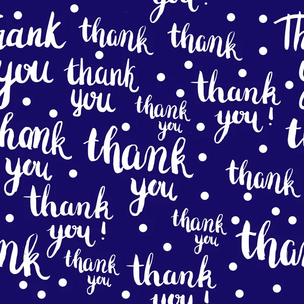 Thank You seamless lettering pattern — Stock Vector