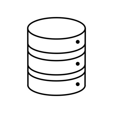 Veritabanı, sunucu depolama simgesi. Web sitesi veya mobil uygulama için modern, basit düz vektör çizimi