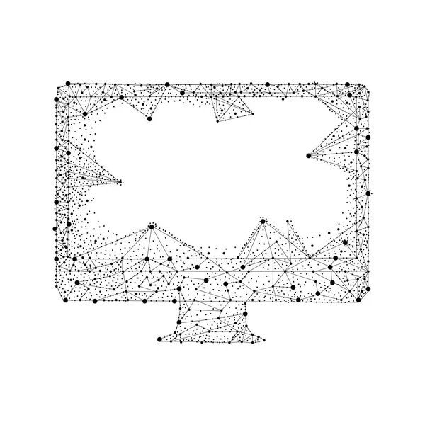Noktalar, çizgiler ve şekiller gezegenler, yıldızlar ve evrenin şeklinde oluşan bilgisayar tasarım. bilgisayar iş için. Vektör yıldızlı gökyüzü kavramı.