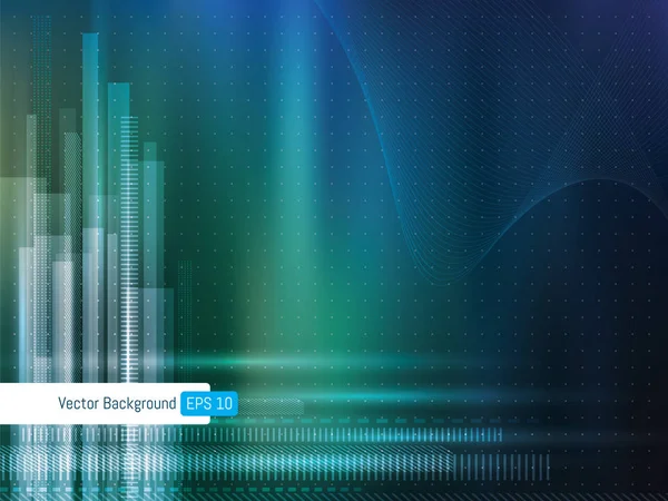 Fütüristik teknoloji geçmişi noktalı çizgiler ve dalga çizgiler, geçmişi internet afiş için soyut. Bilimsel ya da tıbbi mavi arka plan.