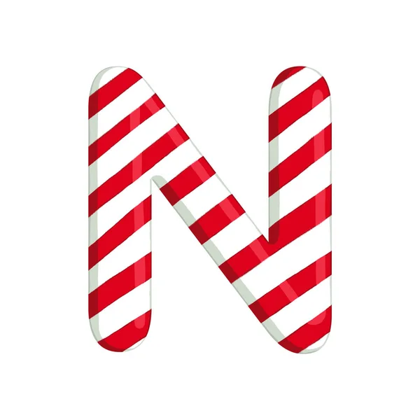 Noel alfabe. N harfi izole gösteren resim İçin kullanma üstünde kartpostallar, duvar kağıtları, tekstil, scrapbooking