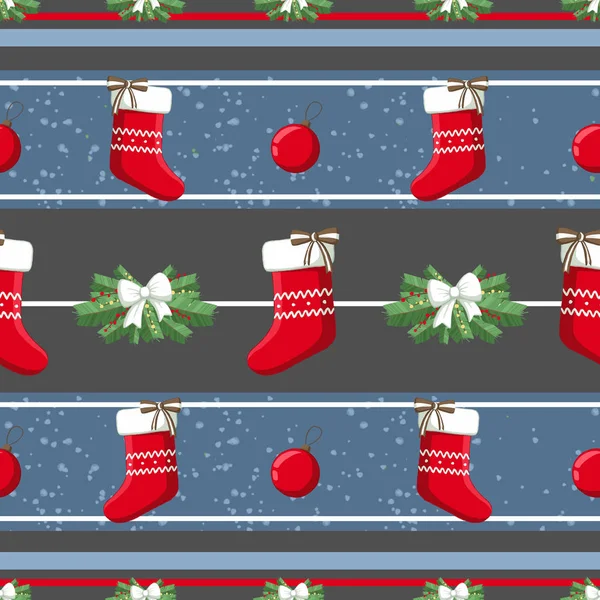 Christmas Illüstrasyon Desenle Süslemeleri Çorap Ağaç Kullanım Kartpostallar Duvar Kağıtları — Stok fotoğraf