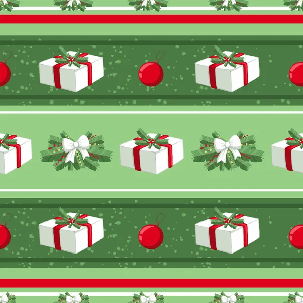 Christmas illüstrasyon desenle süslemeleri, hediyeler, kutular, ağaç. Kullanım kartpostallar, duvar kağıtları, tekstil, scrapbooking, dekorasyon, davetiyeler, arka plan, tatil için.